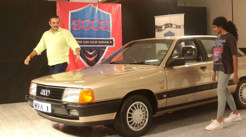 Ravi Shastri shows his daughter Aleka the iconic Audi he won for being the Champion of Champions in the 1985 World Championship of Cricket
