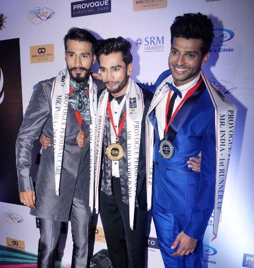 Rohit Khandelwal after winning Mr India 2015