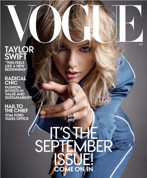 Taylor Swift on the Vogue Magazine's Cover