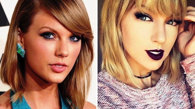 Taylor Swift (on the left) and April Gloria (on the right)
