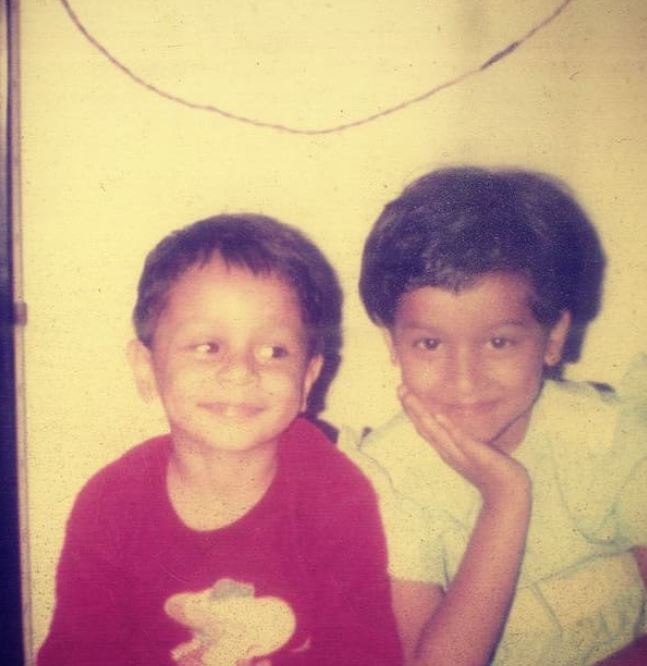 Tillotama Shome's childhood picture with her brother