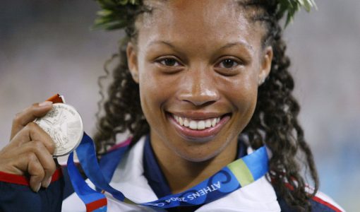 Allyson with her first medal at the age of 18