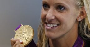 Dana-Vollmer with her Gold medal