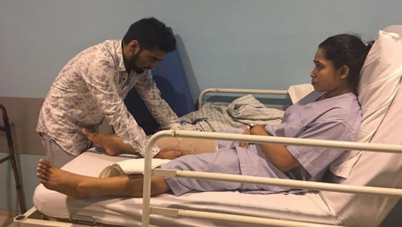 Dipa Karmakar Undergoing A Knee Surgery