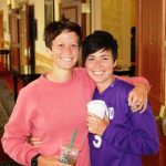 Megan Rapinoe with her twin sister Rachel