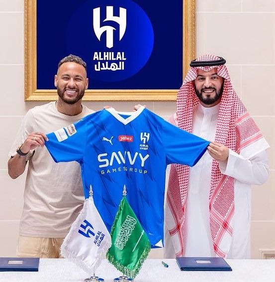 Neymar after signing with Al-Hilal Club