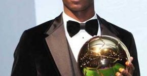 Paul Pogba with the Golden Boy Award