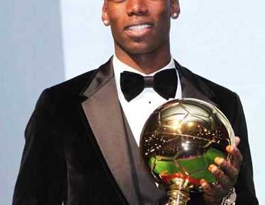 Paul Pogba with the Golden Boy Award