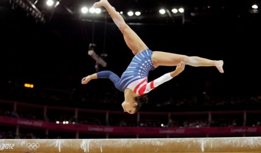 Aly performing at the London Olympics
