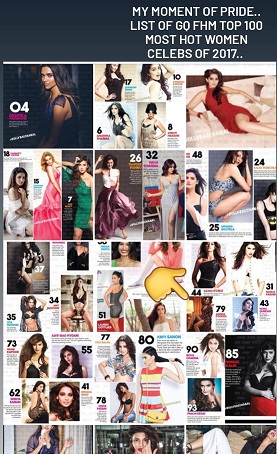 A collage of Andria D'souza featured in various magazines