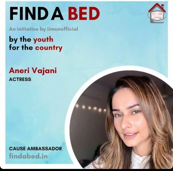 Aneri as the cause ambassador of Find a Bed