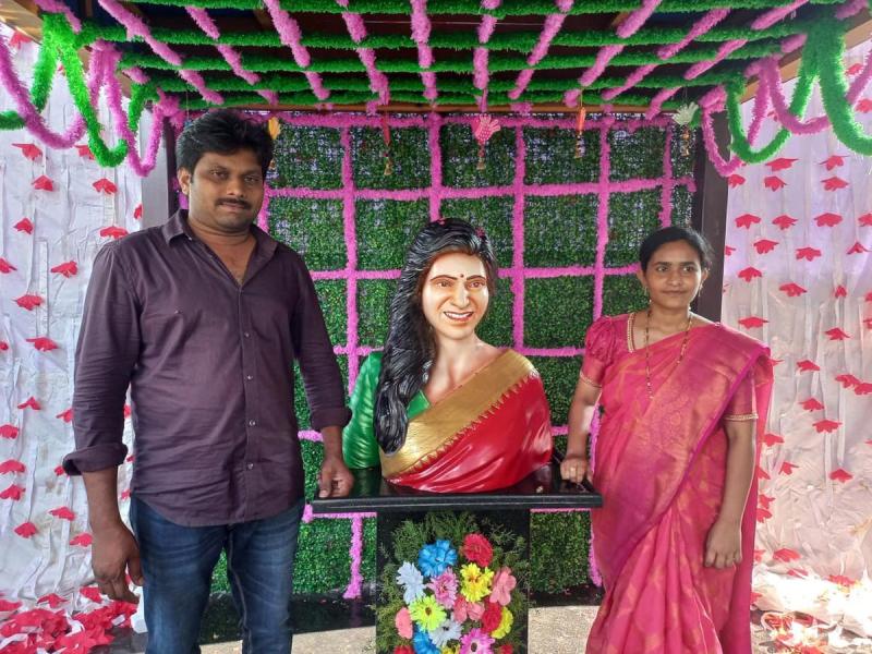 Impressed by Samantha Ruth Prabhu's charity work, fan builds a temple for her