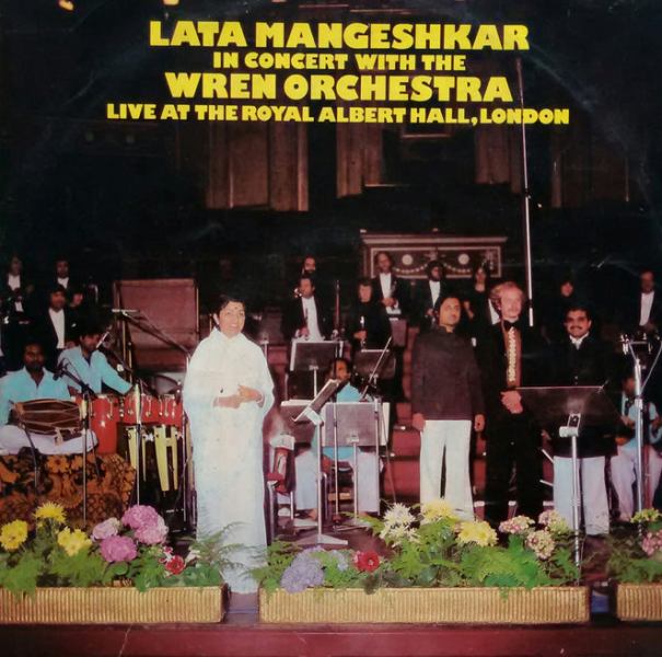 Lata Mangeshkar performing at London's prestigious Royal Albert Hall in 1974