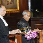 Pranab Mukherjee taking oath as 13th President of India