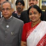Pranab Mukherjee with his wife