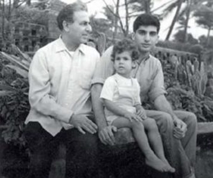Ratan Tata (R) with his father Naval (L) and Half Brother Noel (Centre)