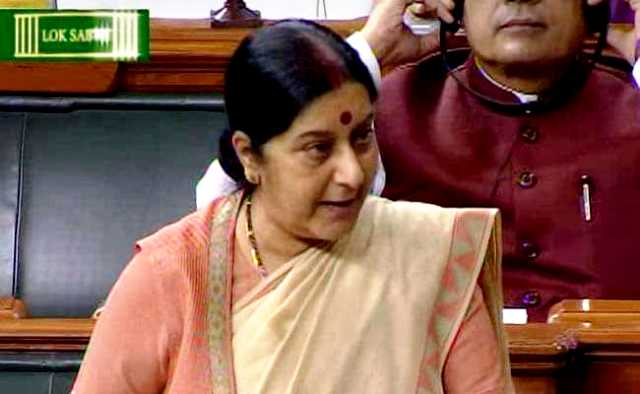 Sushma Swaraj Speaking in the Lok Sabha