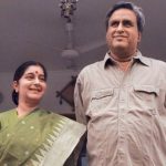 Sushma Swaraj with her husband Swaraj Kaushal