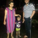Trupti Desai with her son and husband