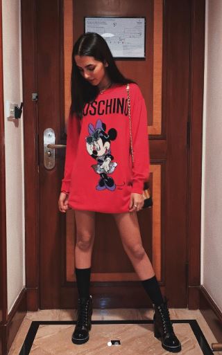 Aaliyah Kashyap endorsing the Moschino collection of H&M