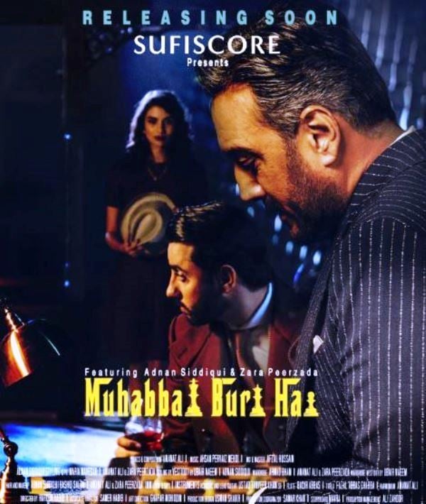 Poster of the music video 'Muhabbat Buri Hai'