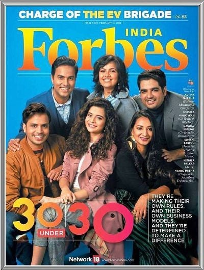 Mithila Palkar on the list of Forbes India 30 Under 30
