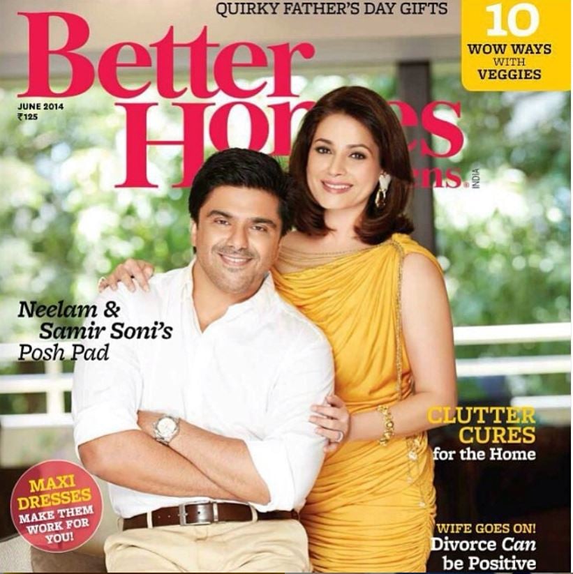 Neelam Kothari on the cover of Better Homes & Gardens magazine