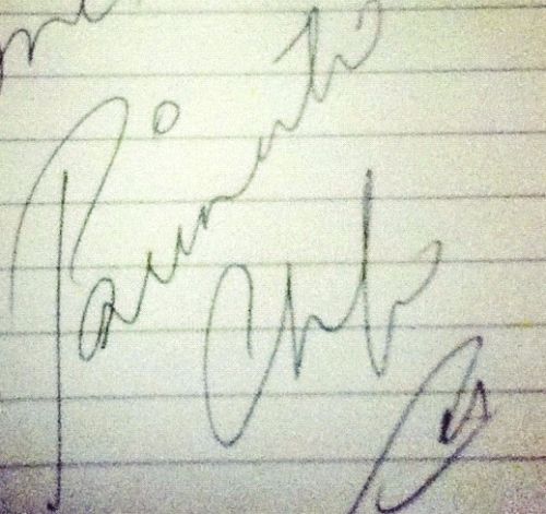 Parineeti Chopra's signature