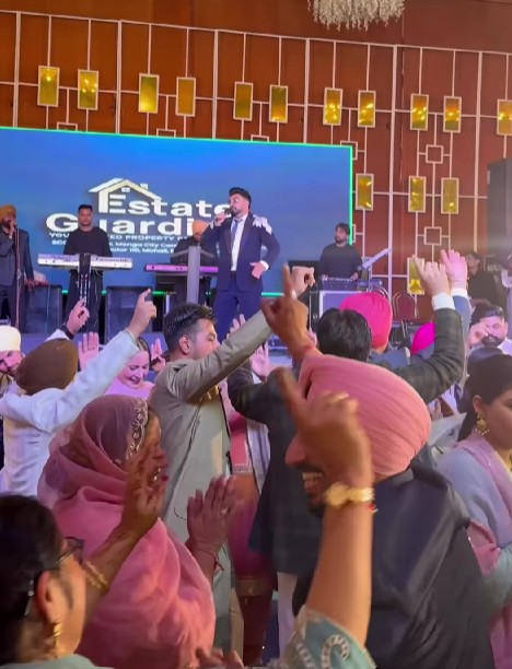 Resham Singh Anmol performing live during a function