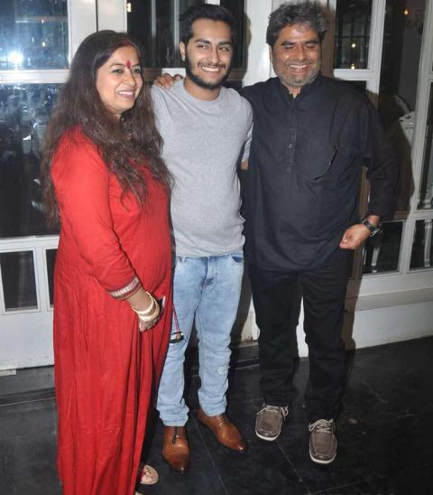 Aasmaan Bhardwaj with his parents