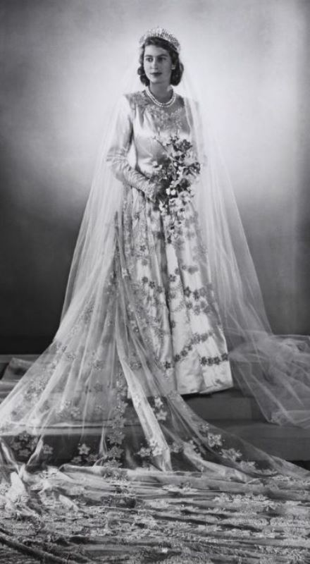 The wedding gown of Queen Elizabeth II