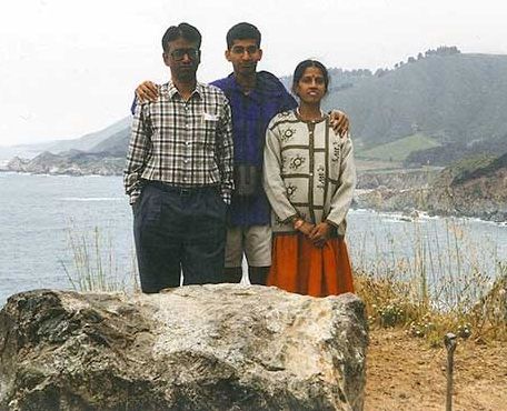 Sundar Pichai with his father Regunatha (left) and mother Lakshmi (right)
