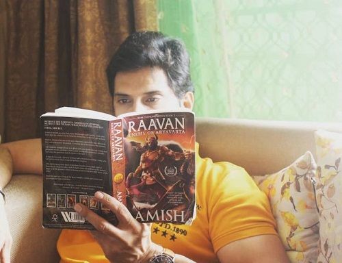 Amar Upadhyay while reading a book