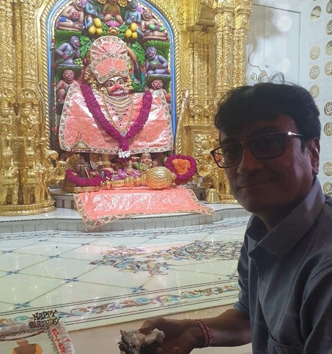 Amit Bhatt in a temple