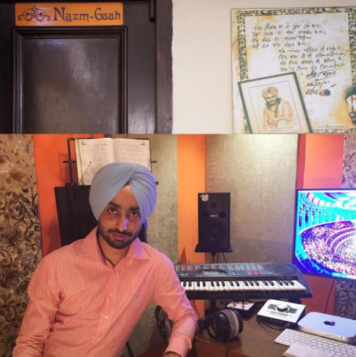Satinder Sartaaj in his recording studio
