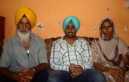 Satinder Sartaaj with his parents