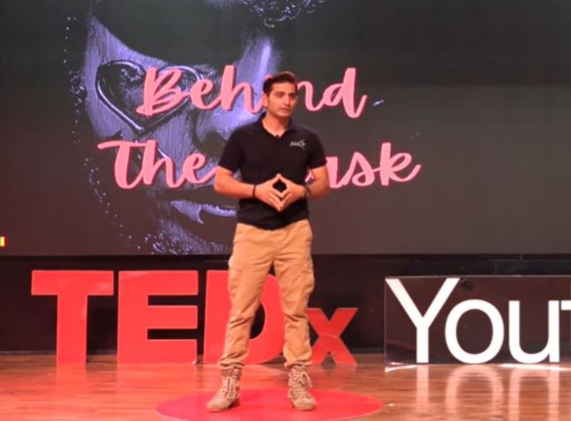 Siddhant Karnick at the TEDxYouth@JNIS event in 2022