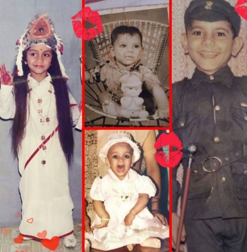 A collage of Deepesh Bhan’s childhood photos