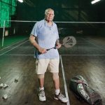 Jethmalani at his badminton court