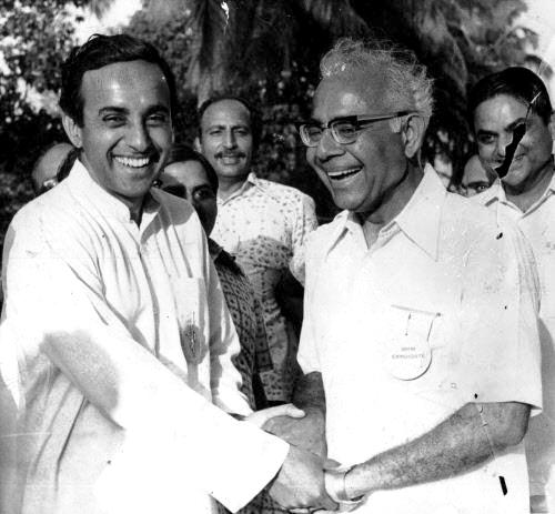 Ram Jethmalani (right) during his younger days