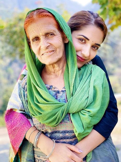 Ruhani Sharma with her grandmother