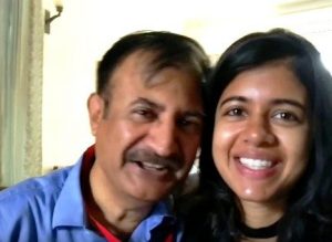 Sejal Kumar with her father