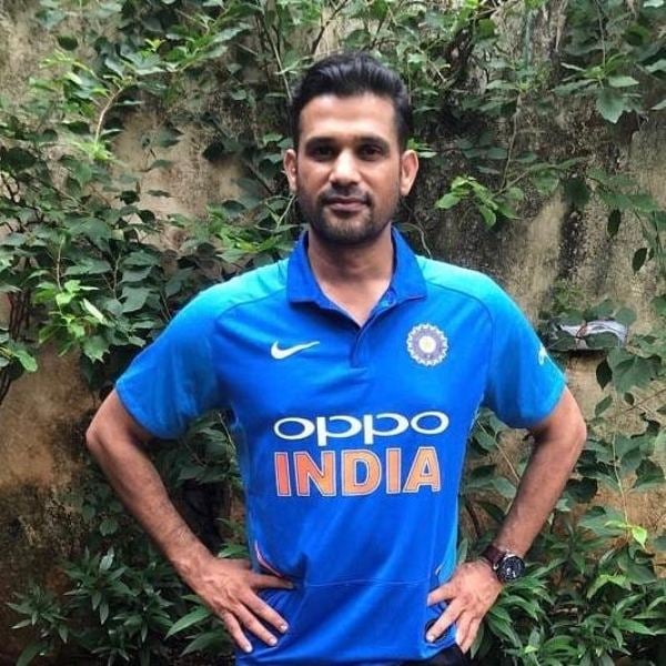 Soham Shah in a Jersey of the Indian Cricket Team