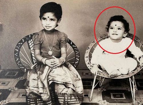A childhood picture of Nani and his sister