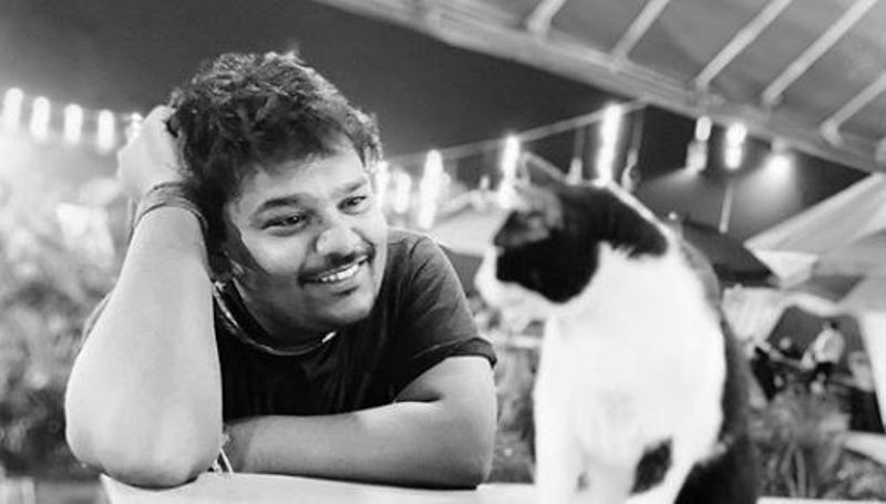 Mohit Baghel With a Cat
