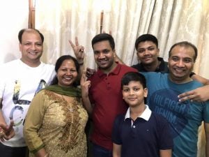 Aditya Jain with his family