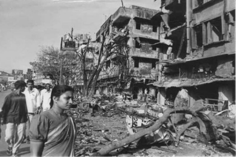 An image from the blast in North Worli, Mumbai (1993)