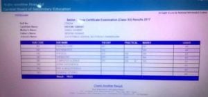 Bhoomi Sawant's marksheet of class 12th CBSE exam