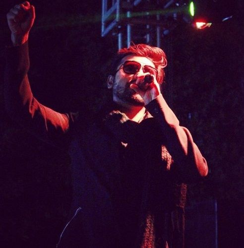 Farhan Saeed performing on stage
