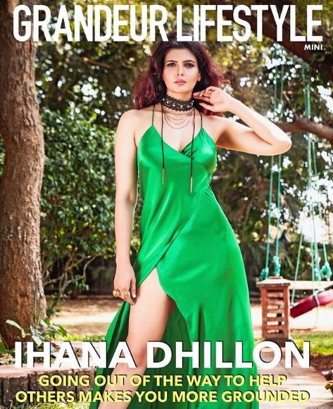 Ihana Dhillon on the cover of the Grandeur Lifestyle magazine